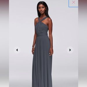 David’s Bridal Steel Blue bridesmaid dress NWT size 4